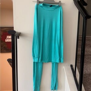 Vintage Patagonia Aqua Blue Capilene Set